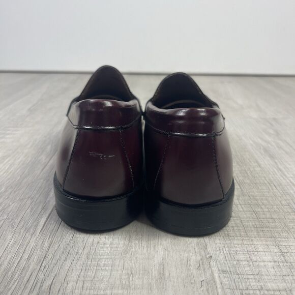 EUC G.H. Bass Weejuns Men’s 8.5 B Logan Loafers Burgundy Leather Casual Preppy G - Picture 5 of 12